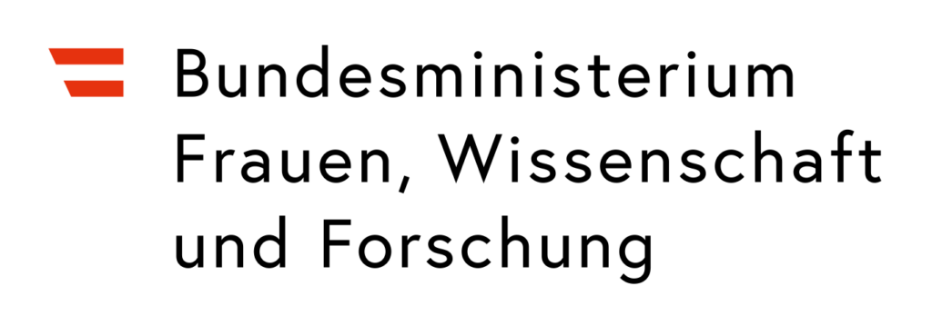 Logo mit zwei roten Linien auf der linken Seite und schwarzem Schriftzug