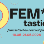 Schrift in unterschiedliche Größen announcing the festival