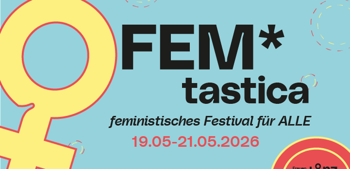 Schrift in unterschiedliche Größen announcing the festival