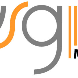 logo in orange and grey