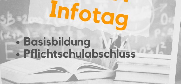 VSG LEARN lädt ein: Infotag am 2. September 2025 Folder in the background and on it the text.