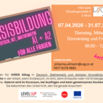 flyer in orange farbe with the schrift
